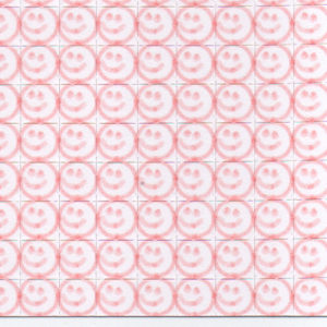 Alternative view of Blotter Art Pink Inked Smiley Faces by Jeanine Quick