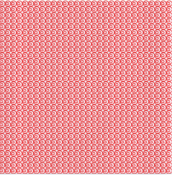 Blotter Art Red Inked Smiley Faces by Jeanine Quick