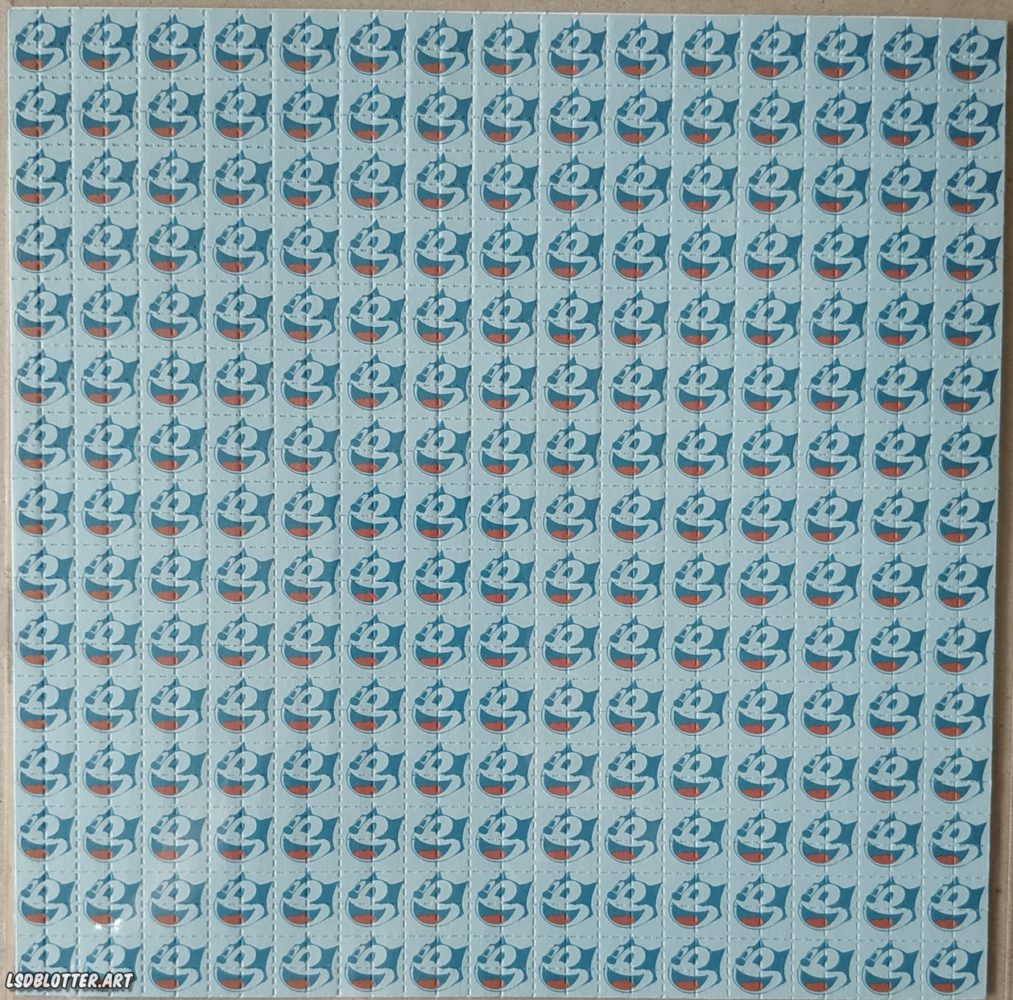 Felix The Cat Blue Blotter Art reproduction by J. Blackburn LSD