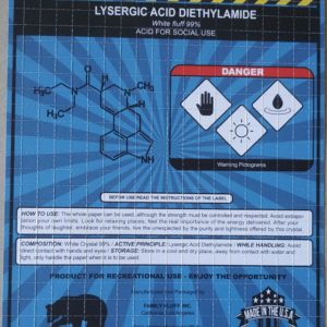 Alternative view of Blotter Art Blue Acid "family Fluff" reprint Dbl