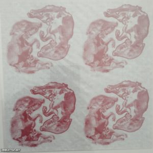Blotter Art Pig Fetuses by Mark Mc Cloud