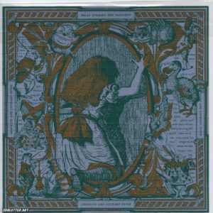 Blotter Art Alice Through the Looking Glass by Mark Mc Cloud Marble Purple Glitter - Image 3