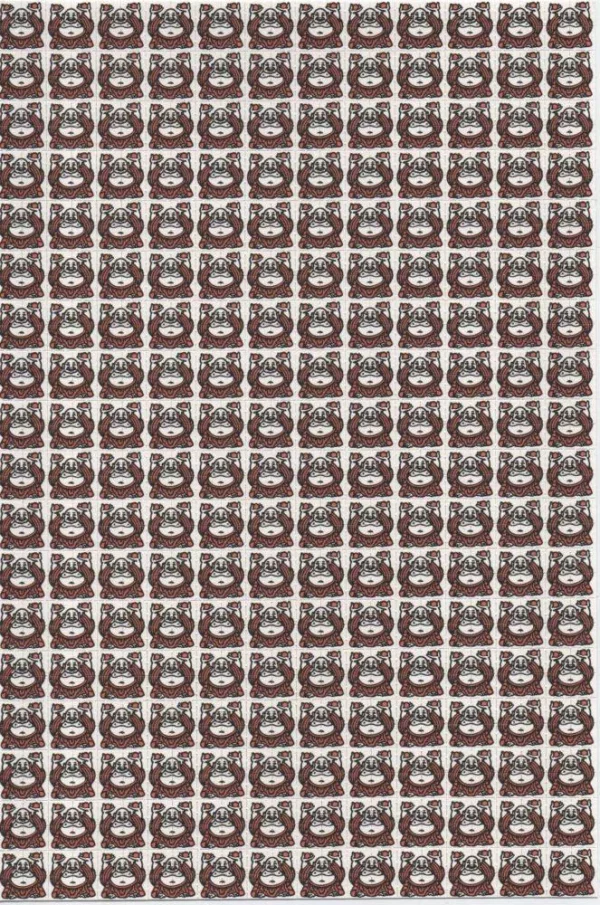 blotter art smiling buddha