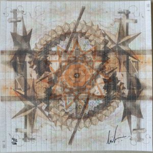 Original Circular Vortex Blotter art by Lucifer Signed & Numbered /100