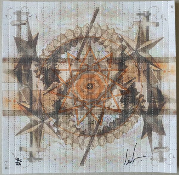 Original Circular Vortex Blotter art by Lucifer Signed & Numbered /100