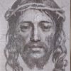 Blotter Art Le Linge de Sainte Véronique / One Single Trait Jesus by Claude Mellan DBL